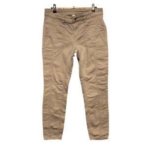 PRANA Dollia ankle length dusty rose colored cargo jeans pants size 8